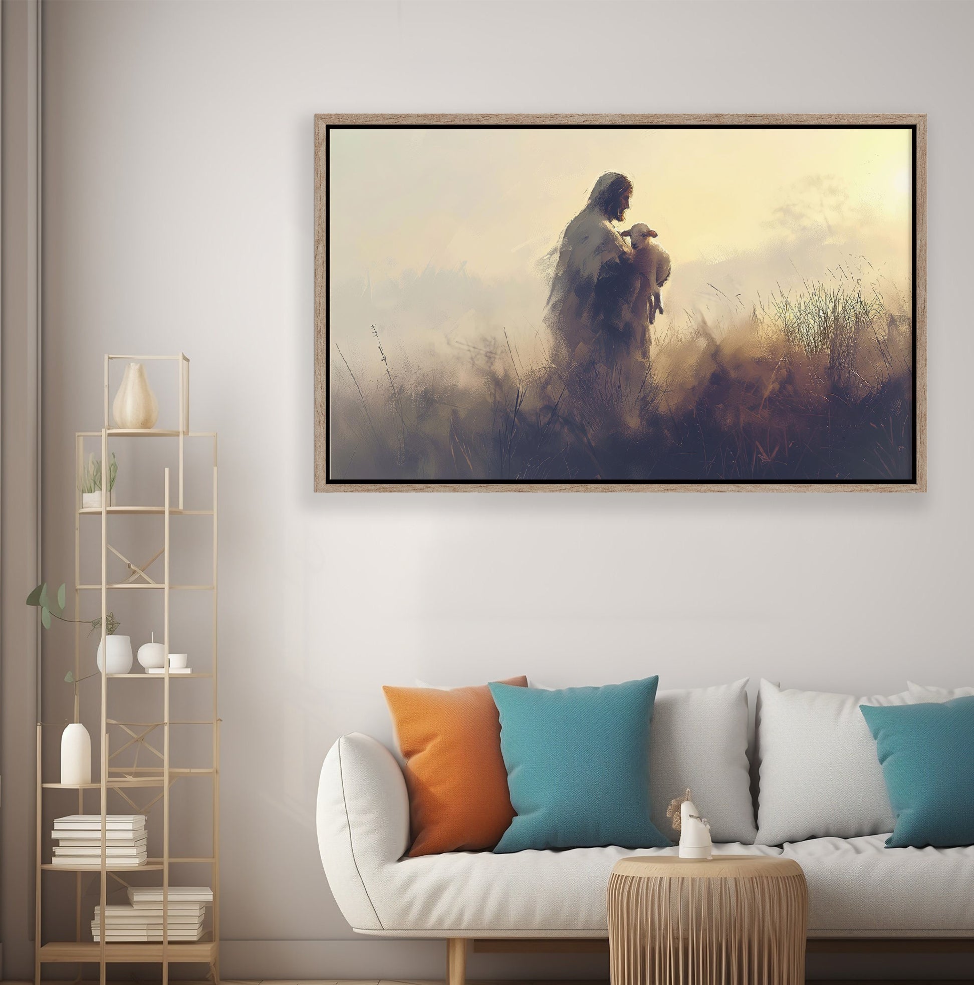 The Journey Home Poster, Parable of The Lost Sheep Poster, Jesus Holding Lamb Wall Art, Good Shepherd Poster, Scripture Wall Art, Christian Gift